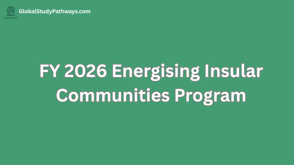 FY 2026 Energising Insular Communities Program