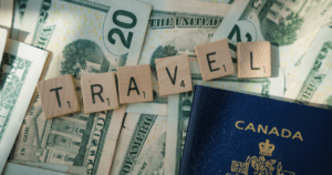 Passport and block travel letters to represent Best Travel Insurance for International Students