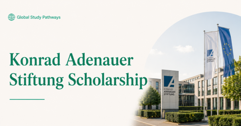 Banner for Global Study Pathways that features Konrad Adenauer Stiftung Scholarship 2026