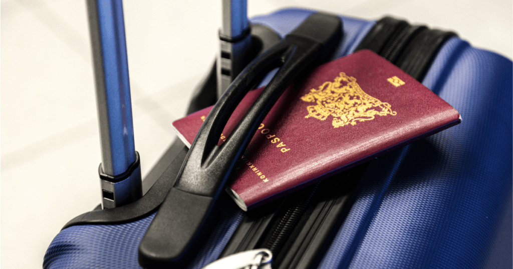 Passport on a luggage to represent What Happens If Your Passport Expires While Applying for a Student Visa?